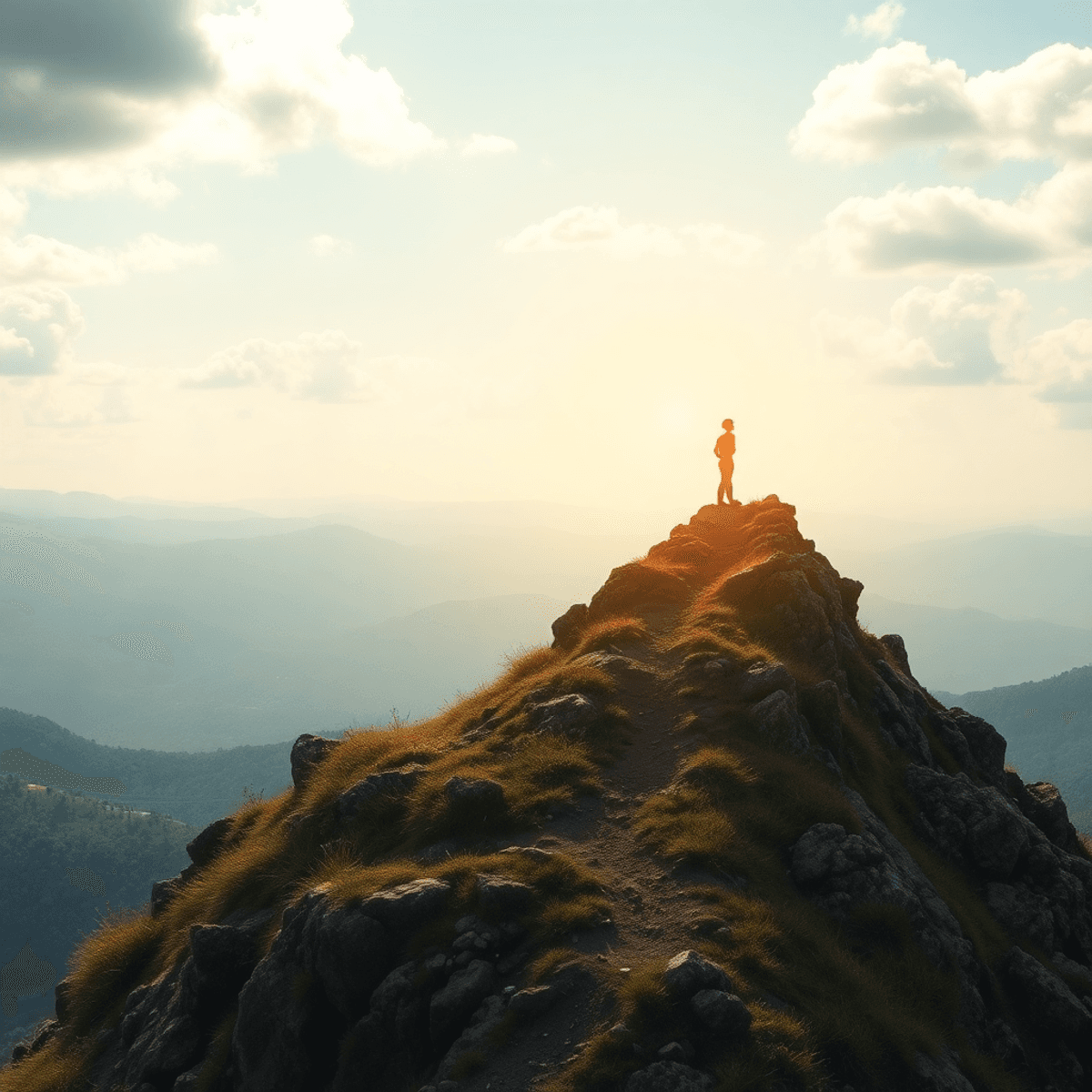 Una brújula en primer plano sobre un paisaje natural, con la aguja apuntando hacia adelante, simbolizando el crecimiento y la transformación personal.