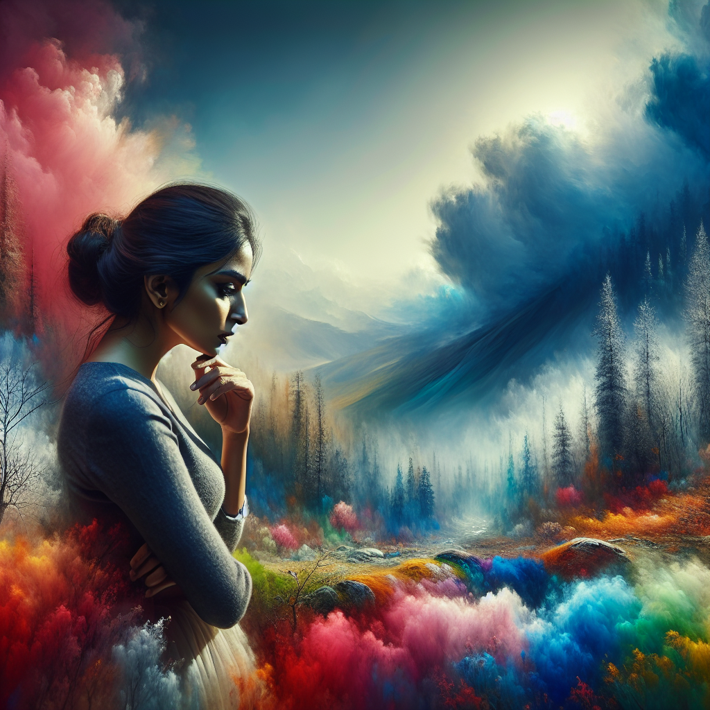Una persona reflexionando en un entorno natural, simbolizando la sanación emocional.