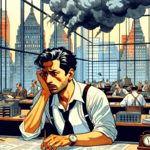Persona estresada en el trabajo