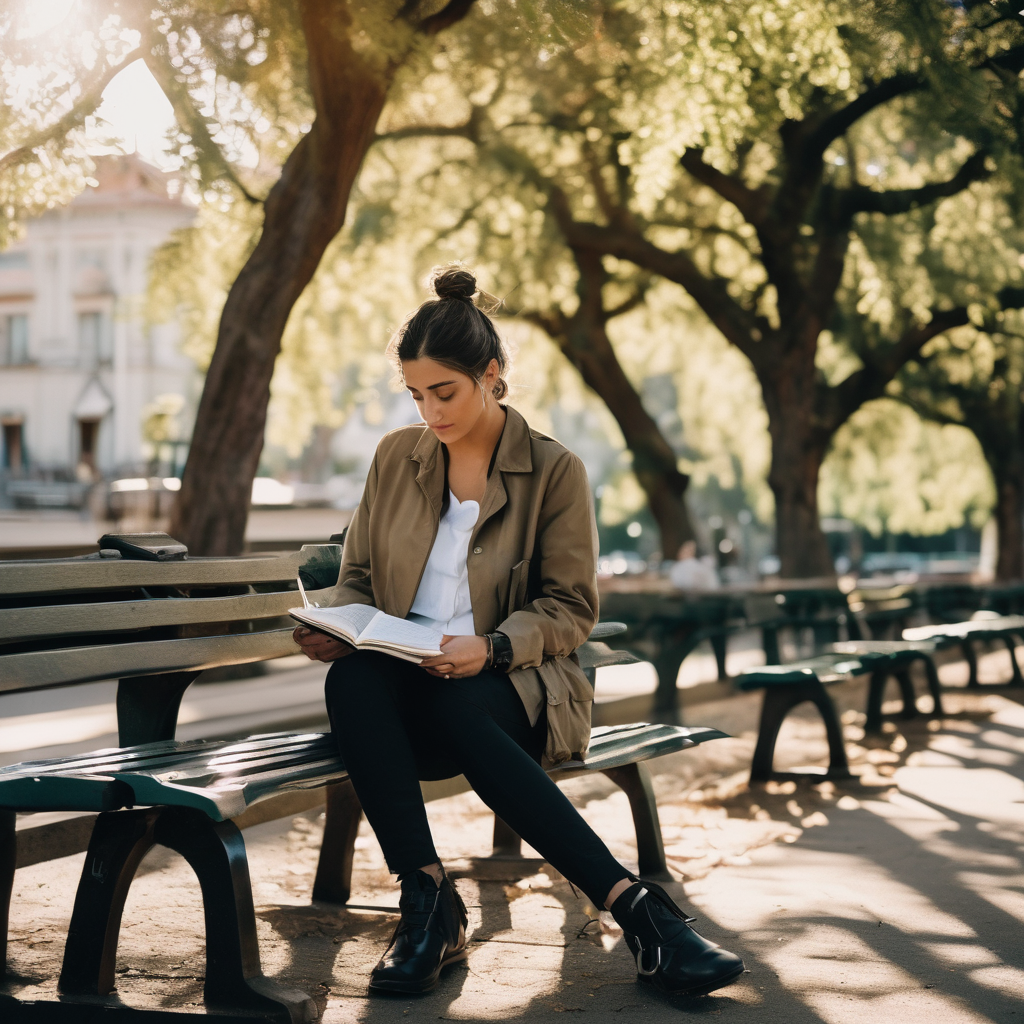Profesional de la salud practicando autocuidado emocional en un entorno natural.