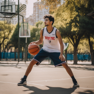 Joven chileno sonriendo mientras practica un deporte al aire libre.