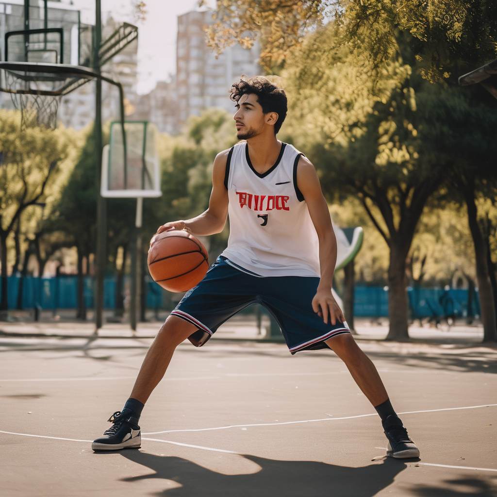 Joven chileno sonriendo mientras practica un deporte al aire libre.