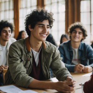 Joven chileno aprendiendo a expresar emociones en un taller grupal.