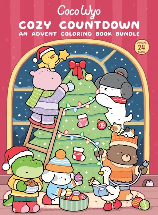 Portada del libro Cozy Countdown: An Advent Coloring Book Bundle (en Inglés) - Coco Wyo de Coco Wyo para comprar online